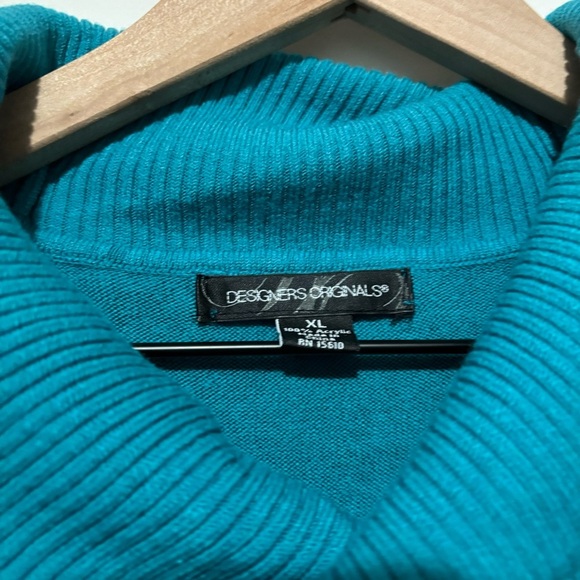 Designers Original Cowl Neck Sweater 3/4 Bell Sleeves Women’s Size XL - Picture 3 of 12